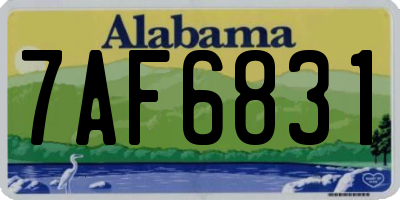 AL license plate 7AF6831