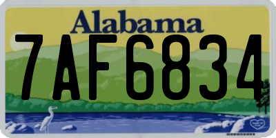 AL license plate 7AF6834