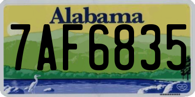 AL license plate 7AF6835