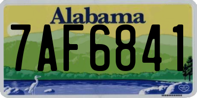AL license plate 7AF6841