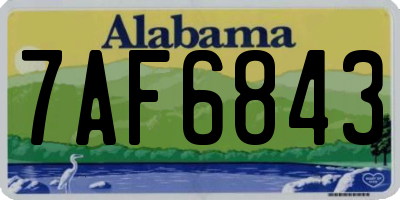 AL license plate 7AF6843