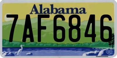 AL license plate 7AF6846
