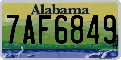 AL license plate 7AF6849