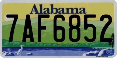 AL license plate 7AF6852