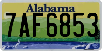 AL license plate 7AF6853
