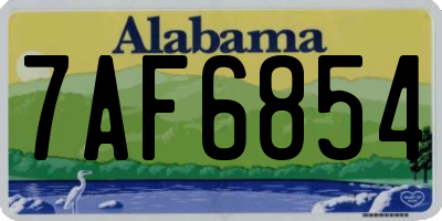 AL license plate 7AF6854