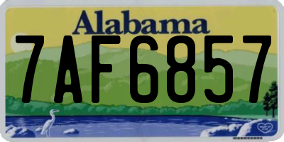 AL license plate 7AF6857
