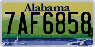 AL license plate 7AF6858