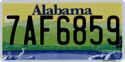 AL license plate 7AF6859