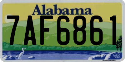 AL license plate 7AF6861