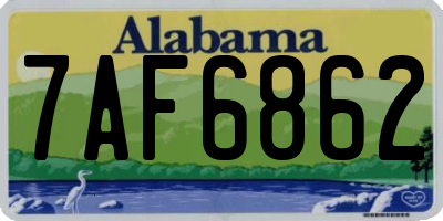 AL license plate 7AF6862