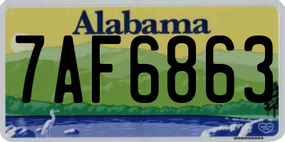AL license plate 7AF6863