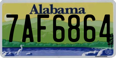 AL license plate 7AF6864
