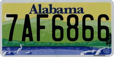 AL license plate 7AF6866