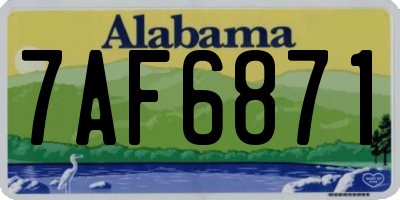 AL license plate 7AF6871