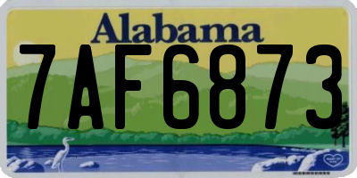 AL license plate 7AF6873