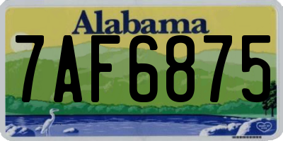AL license plate 7AF6875