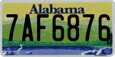 AL license plate 7AF6876