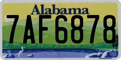 AL license plate 7AF6878
