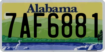AL license plate 7AF6881
