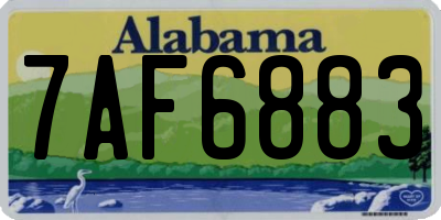 AL license plate 7AF6883