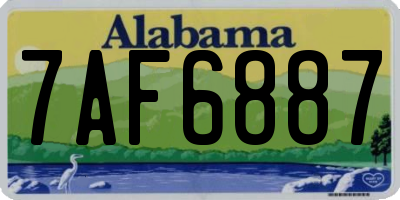 AL license plate 7AF6887