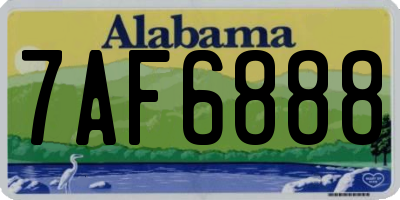 AL license plate 7AF6888