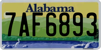 AL license plate 7AF6893
