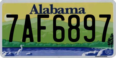 AL license plate 7AF6897