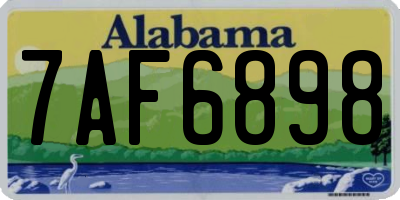 AL license plate 7AF6898