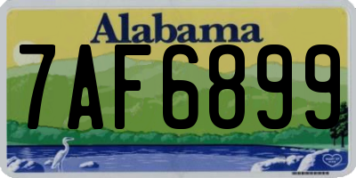 AL license plate 7AF6899