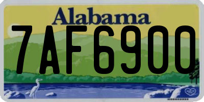 AL license plate 7AF6900