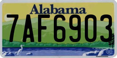 AL license plate 7AF6903