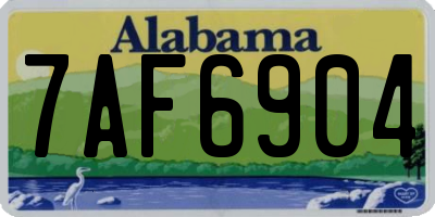 AL license plate 7AF6904