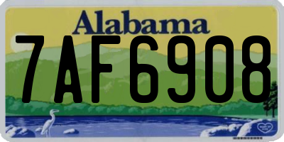 AL license plate 7AF6908