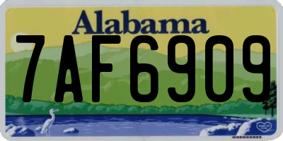 AL license plate 7AF6909