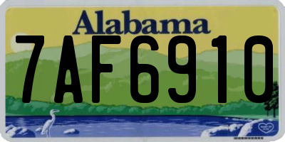 AL license plate 7AF6910