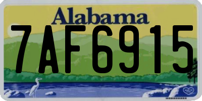 AL license plate 7AF6915