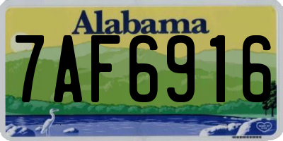 AL license plate 7AF6916