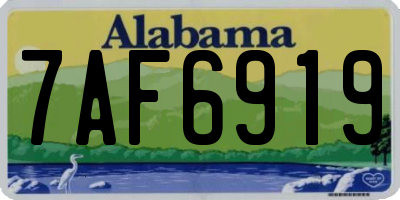 AL license plate 7AF6919