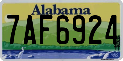 AL license plate 7AF6924