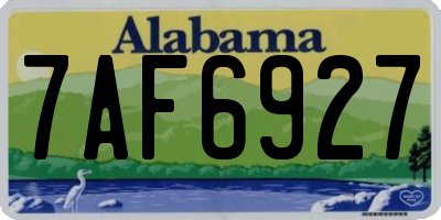 AL license plate 7AF6927