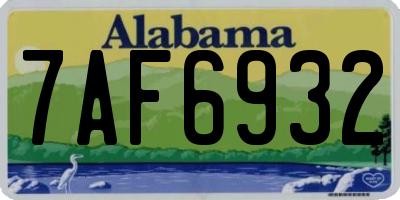 AL license plate 7AF6932