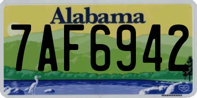 AL license plate 7AF6942