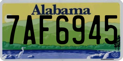 AL license plate 7AF6945