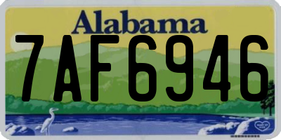 AL license plate 7AF6946