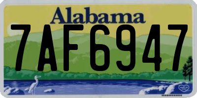 AL license plate 7AF6947