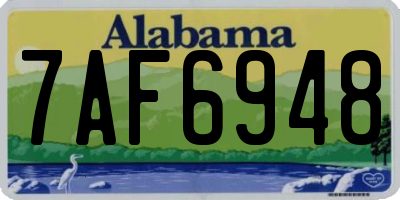 AL license plate 7AF6948