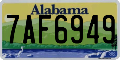 AL license plate 7AF6949