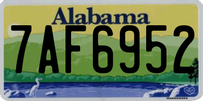 AL license plate 7AF6952